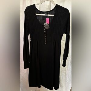 Black sweater dress